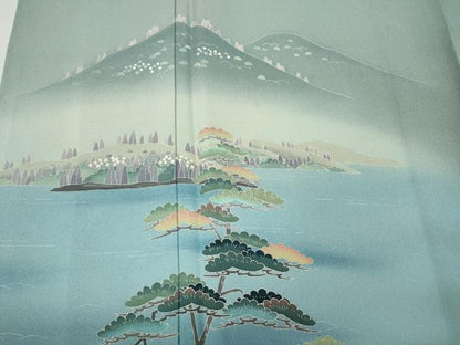 平和屋着物●訪問着　友禅　作家物　草木文　暈し染め　正絹　逸品　CABA1625ut