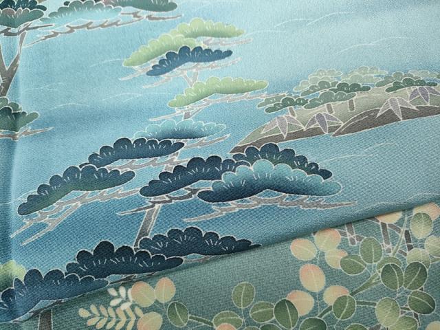 平和屋着物●訪問着　友禅　作家物　草木文　暈し染め　正絹　逸品　CABA1625ut