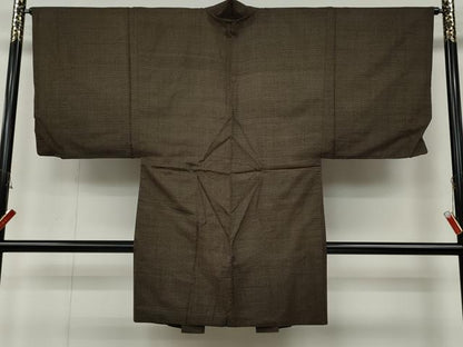 平和屋着物●男性　紬　アンサンブル　十字絣　正絹　逸品　CABA1629ut