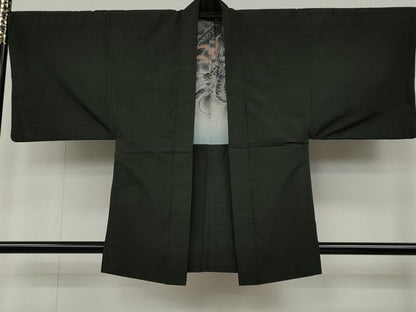 平和屋着物●男性　紬　アンサンブル　霞文　正絹　逸品　CABA1630ut