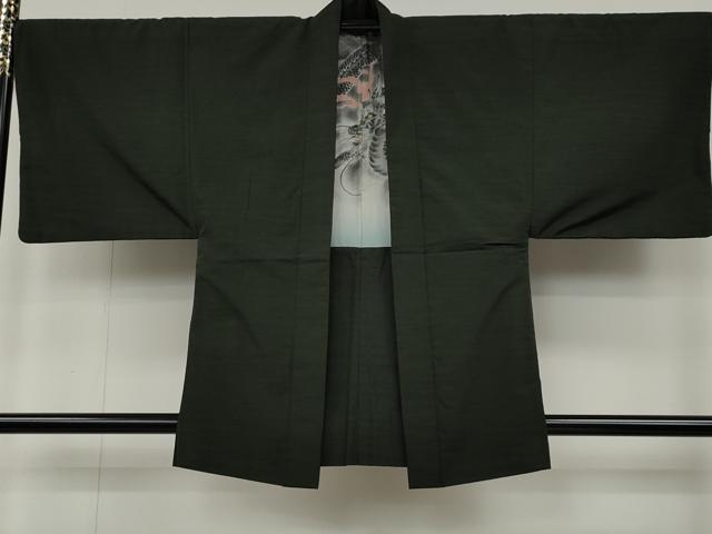 平和屋着物●男性　紬　アンサンブル　霞文　正絹　逸品　CABA1630ut