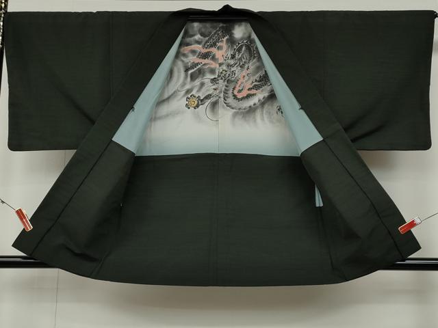 平和屋着物●男性　紬　アンサンブル　霞文　正絹　逸品　CABA1630ut