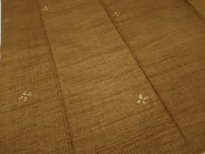 平和屋着物●上質な紬　舞桜文　正絹　逸品　CABA1634ut