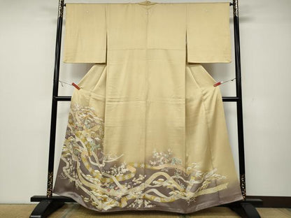 平和屋着物●中国三大刺繍　相良刺繍　色留袖　熨斗草花文　暈し染め　金彩　正絹　逸品　CABA1635ut