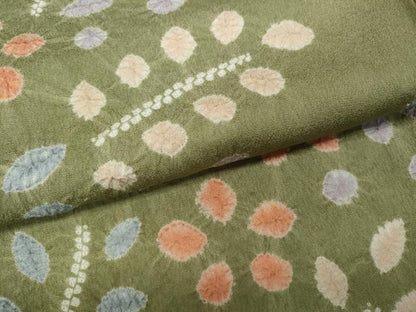 平和屋着物●訪問着　絞り　草花文　正絹　逸品　CABA1643ut