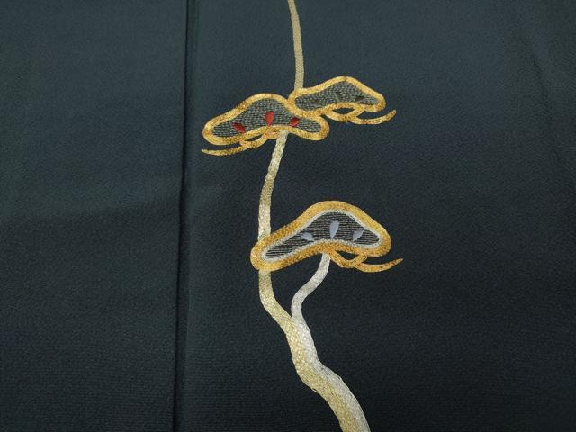 平和屋着物●訪問着 総刺繍 駒刺繍 松文 正絹 逸品 CABA1650ut
