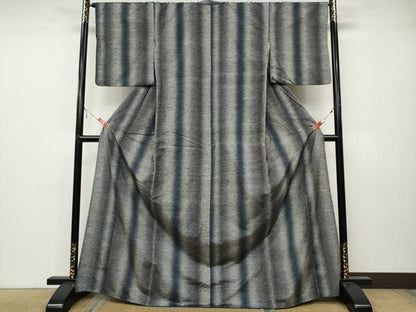 平和屋着物●上質な紬　霞間道　正絹　逸品　CABA1660ut