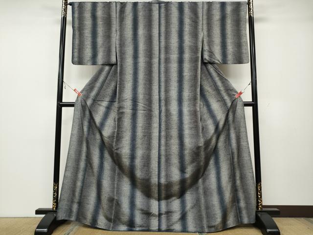 平和屋着物●上質な紬　霞間道　正絹　逸品　CABA1660ut