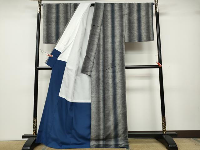 平和屋着物●上質な紬　霞間道　正絹　逸品　CABA1660ut
