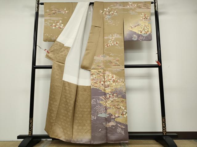 平和屋着物●訪問着　御所解花文　暈し染め　金彩　正絹　逸品　CABA1661ut