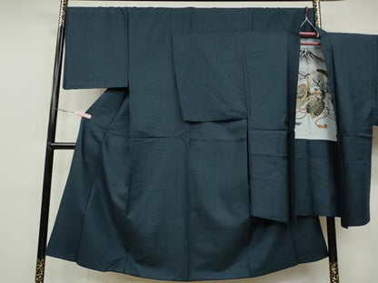 平和屋着物●男性 紬 アンサンブル 100亀甲 正絹 逸品 CABA1665ut