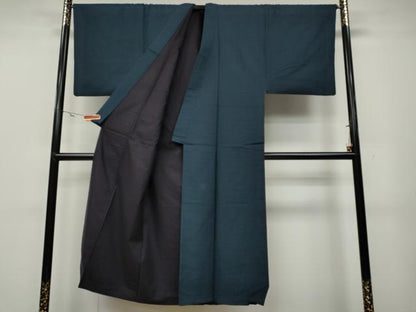 平和屋着物●男性 紬 アンサンブル 100亀甲 正絹 逸品 CABA1665ut