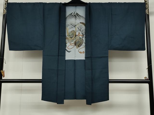 平和屋着物●男性 紬 アンサンブル 100亀甲 正絹 逸品 CABA1665ut