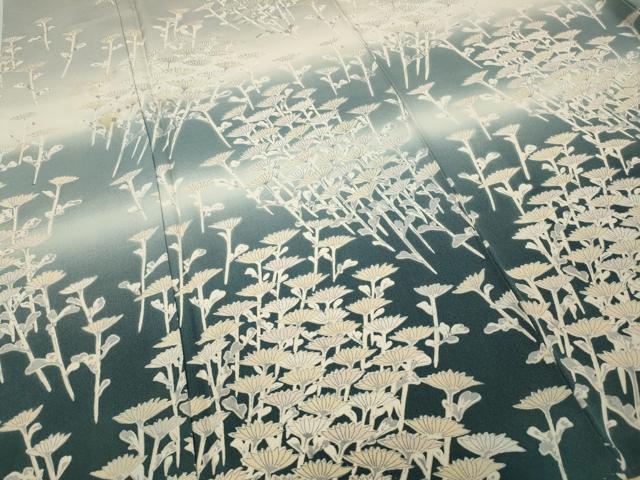 平和屋着物●訪問着　舞菊文　暈し染め　正絹　逸品　CABA1668ut