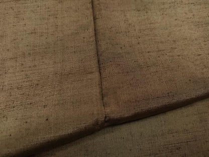 平和屋着物●上質な紬　コーヒー染　霞間道　正絹　逸品　CABA1681ut