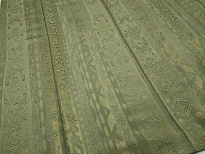 平和屋着物●上質なお召 天目織 動物吉祥花間道 正絹 逸品 未使用 CABA1688ut