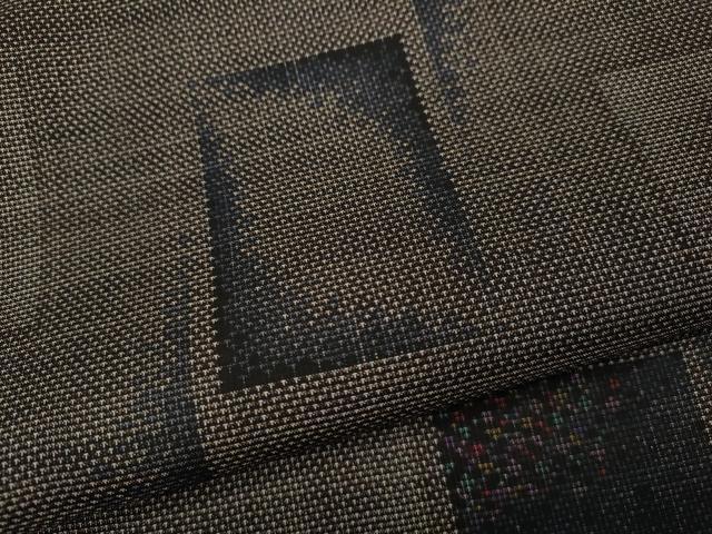 平和屋着物●本場大島紬　9マルキ　色紙吉祥文　正絹　逸品　CABA1695ut
