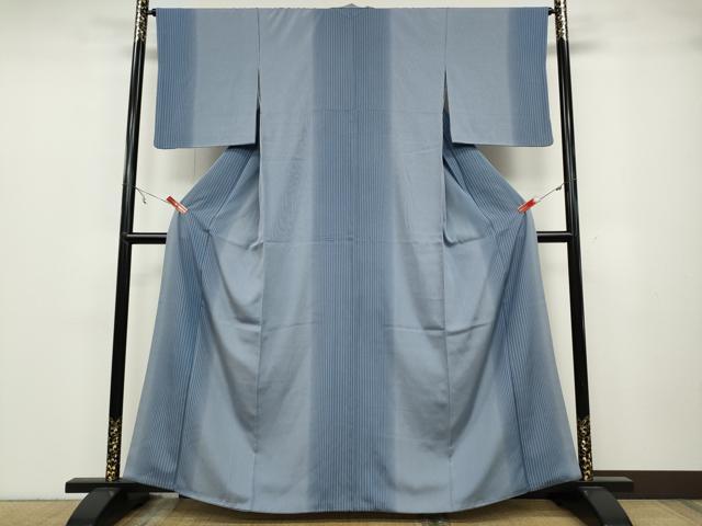 平和屋着物●上質な小紋　縞　暈し染め　西武百貨店扱い　正絹　逸品　CABA1715ut