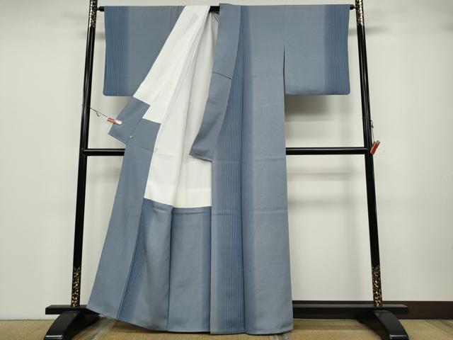 平和屋着物●上質な小紋　縞　暈し染め　西武百貨店扱い　正絹　逸品　CABA1715ut