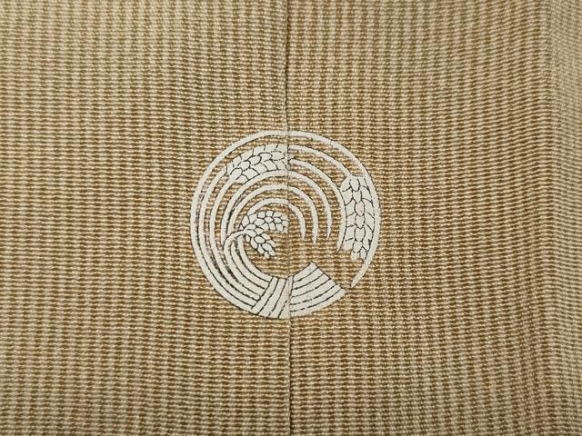 平和屋着物●訪問着 江戸小紋 霞文 万筋 白茶色×樺茶色 正絹 逸品 CABA1729ut