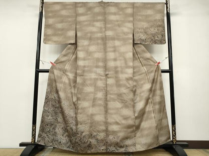 平和屋着物●訪問着　本場染大島紬　墨流し文様　正絹　逸品　CABA1730ut