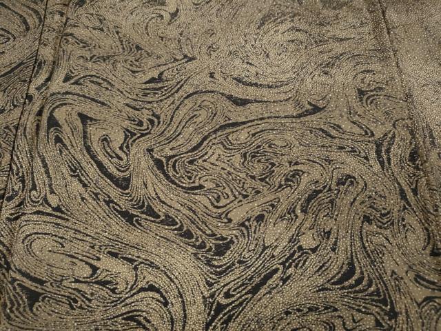平和屋着物●訪問着　本場染大島紬　墨流し文様　正絹　逸品　CABA1730ut
