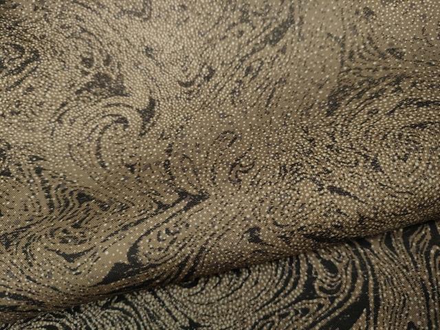 平和屋着物●訪問着　本場染大島紬　墨流し文様　正絹　逸品　CABA1730ut