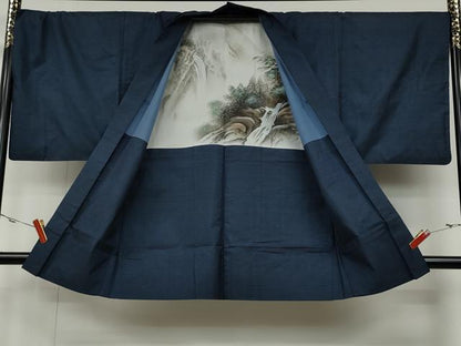平和屋着物●男性 本場大島紬 アンサンブル 100亀甲 総詰め 正絹 逸品 CABA1738ut
