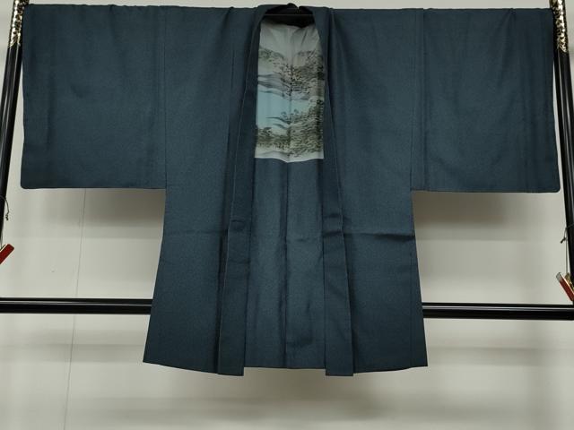 平和屋着物●男性 紬 アンサンブル・長襦袢セット 吉祥文 正絹 逸品 CABA1740ut