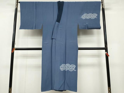 平和屋着物●男性 紬 アンサンブル・長襦袢セット 吉祥文 正絹 逸品 CABA1740ut