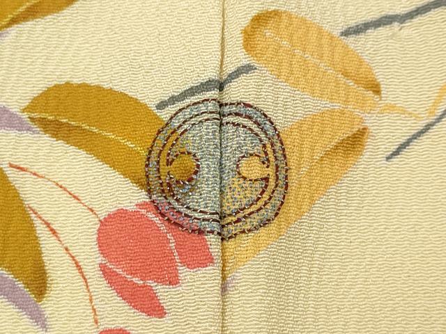 平和屋着物●本加賀友禅作家 矢田博 訪問着 枝花文 暈し染め 金彩 正絹 逸品 CABA1741ut
