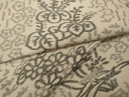 平和屋着物●上質な紬　草花文　正絹　逸品　CABA1751ut