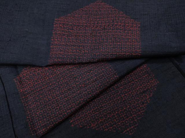 平和屋着物●結城紬　80亀甲　亀甲文　飛び亀甲柄　正絹　逸品　CABA1752ut