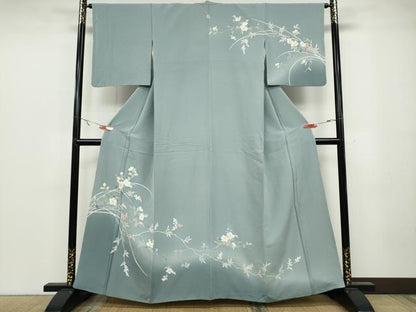 平和屋着物●訪問着 友禅 枝花文 暈し染め 正絹 逸品 CABA1755ut
