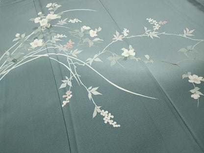 平和屋着物●訪問着 友禅 枝花文 暈し染め 正絹 逸品 CABA1755ut