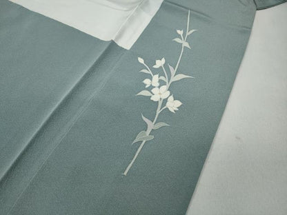 平和屋着物●訪問着 友禅 枝花文 暈し染め 正絹 逸品 CABA1755ut