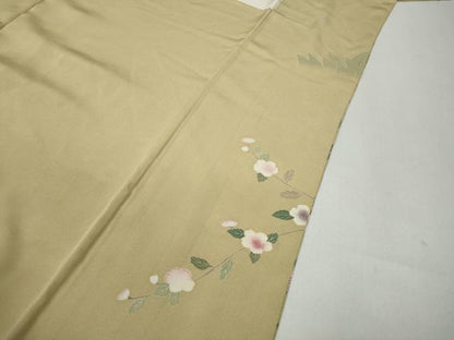 平和屋着物●訪問着　友禅　作家物　風景草花文　正絹　逸品　CABA1766ut