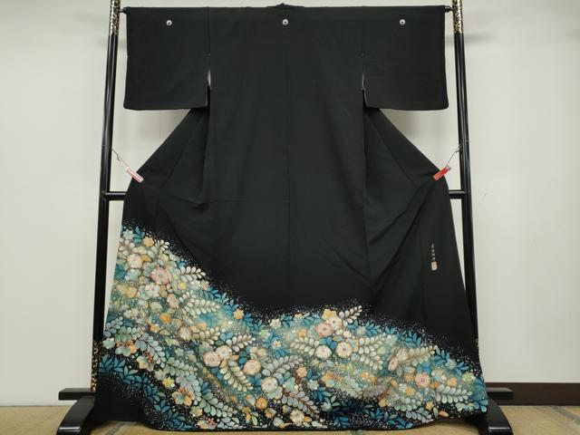 平和屋着物○越後十日町の一流染匠 桐屋・翠山工房 黒