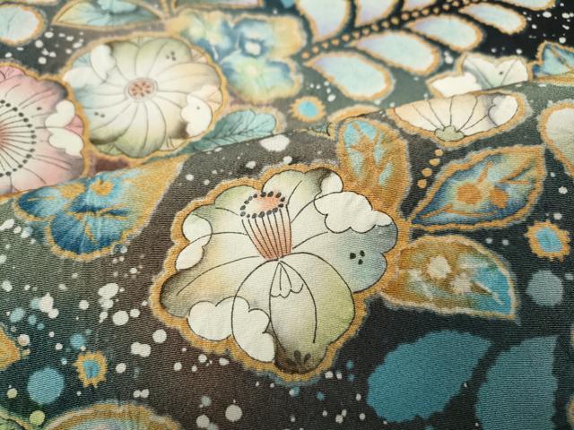 平和屋着物○越後十日町の一流染匠 桐屋・翠山工房 黒