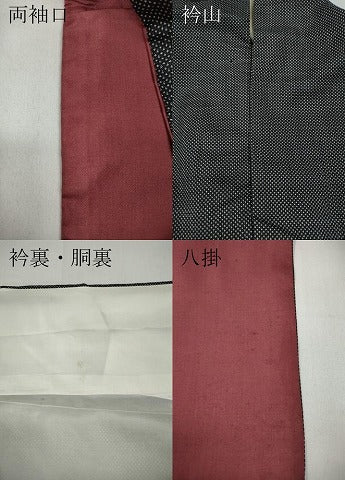 平和屋着物●本場大島紬　7マルキ　草花丸文　正絹　逸品　CABA1772ut