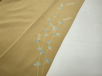平和屋着物●訪問着　駒刺繍　地紙花文　金彩　正絹　逸品　CABA1775ut