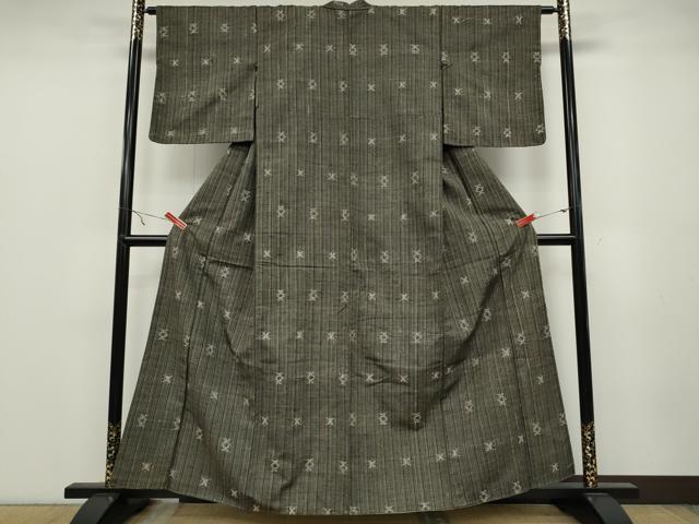 平和屋着物●上質な紬　吉祥文　正絹　逸品　CABA1776ut