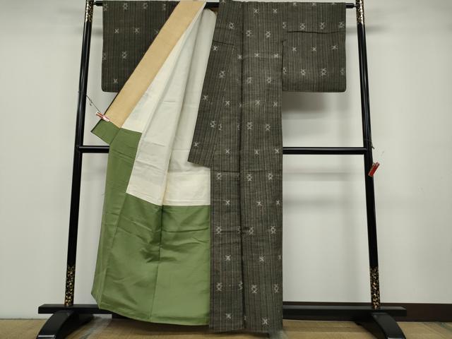 平和屋着物●上質な紬　吉祥文　正絹　逸品　CABA1776ut