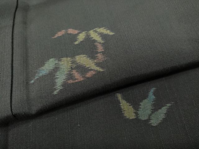 平和屋着物●上質な紬　笹丸文　正絹　逸品　CABA1785ut