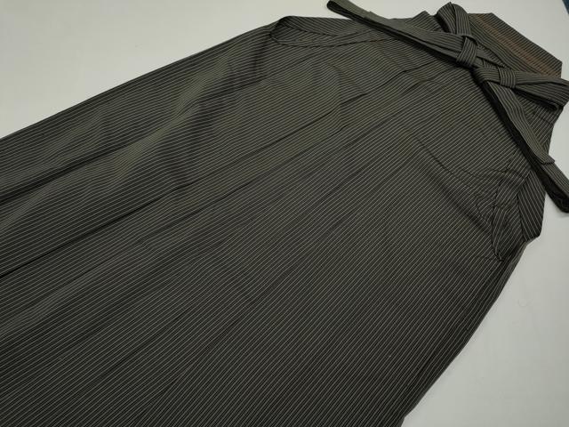平和屋着物●男性 馬乗り袴 縞 正絹 逸品 CABA1793ut