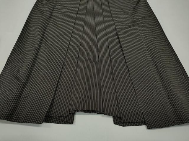 平和屋着物●男性 馬乗り袴 縞 正絹 逸品 CABA1793ut