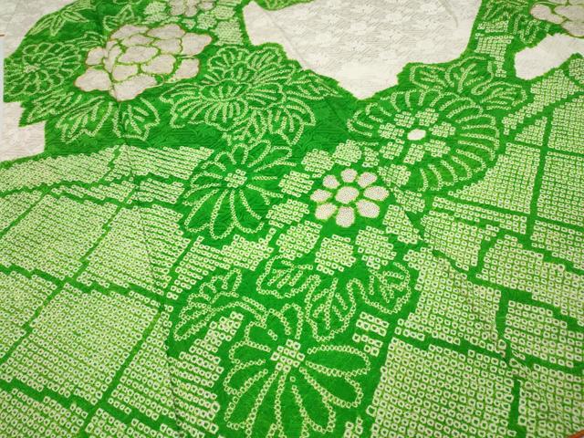 平和屋着物●豪華振袖　駒刺繍　絞り　籬花文　金彩　正絹　逸品　CABA1820ut