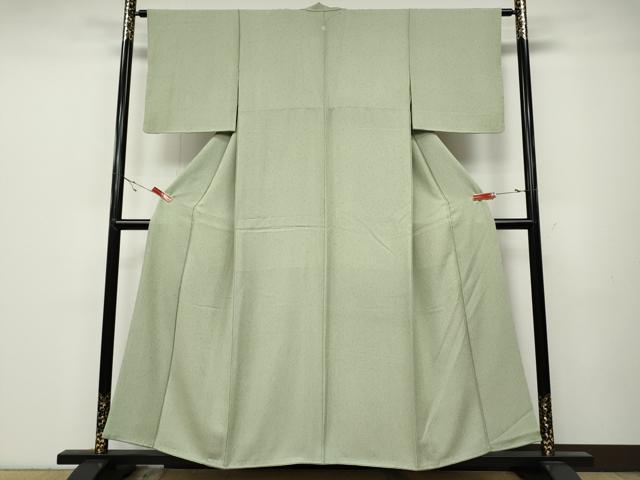 平和屋着物●上質な色無地　霞地紋　夏虫色　正絹　逸品　CABA1823ut