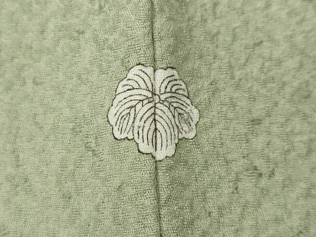 平和屋着物●上質な色無地　霞地紋　夏虫色　正絹　逸品　CABA1823ut