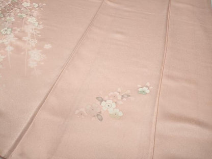 平和屋着物●訪問着 横笛枝桜文 暈し染め 金銀彩 正絹 逸品 CABA1836ut